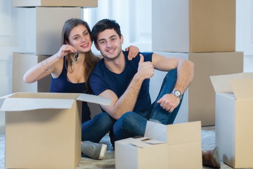 House removalists in Stockwell preparing boxes for a home move