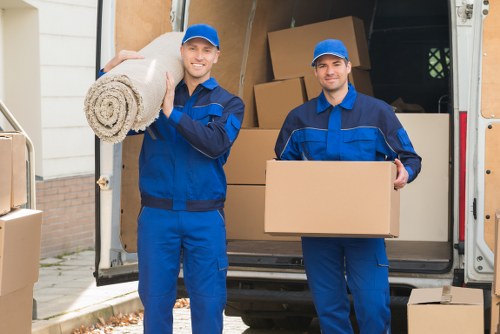 Commercial moving team managing office removals in Stockwell