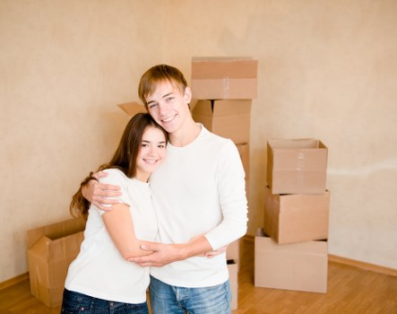 Commercial moving team preparing office relocation in Stockwell
