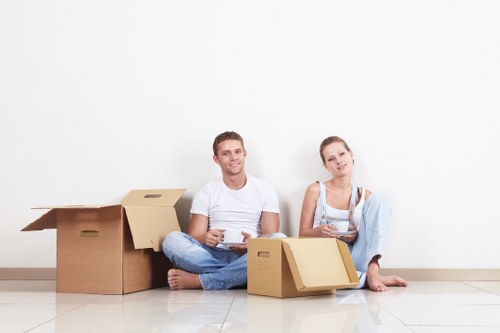 Local moving team managing furniture transport in Stockwell