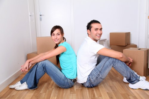 Customer confirming a moving service booking and schedule
