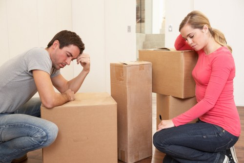 Furniture loading into a van for a Stockwell house or flat move