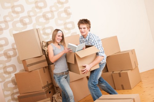 Careful handling of fragile items during a student move