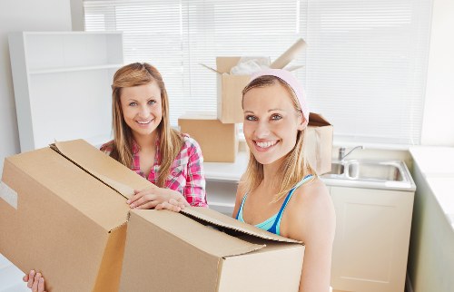 Secure packing materials and moving boxes ready for a Stockwell house move