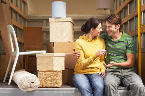 Office furniture removals service in Stockwell with desks and chairs